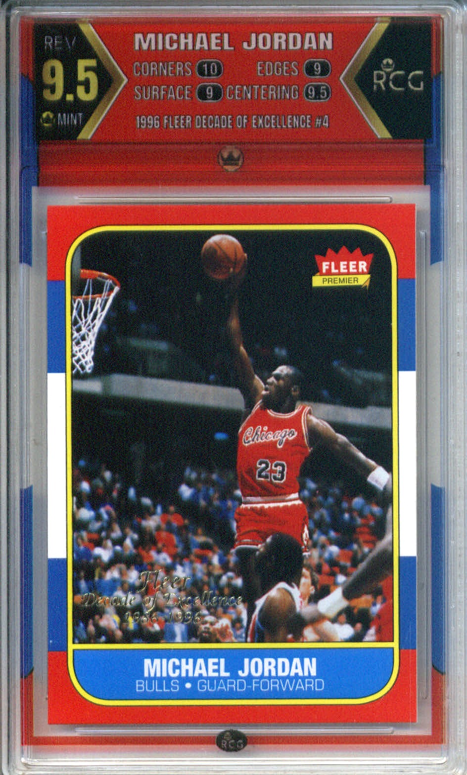 1996 Fleer Decade of Excellence #4 Michael Jordan || RCG REV 9.5 Mint